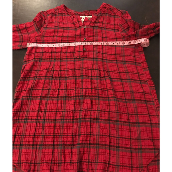 Anthropologie Holding Horses Women's Half Penny Red Plaid Tunic - Size Medium - Picture 7 of 10